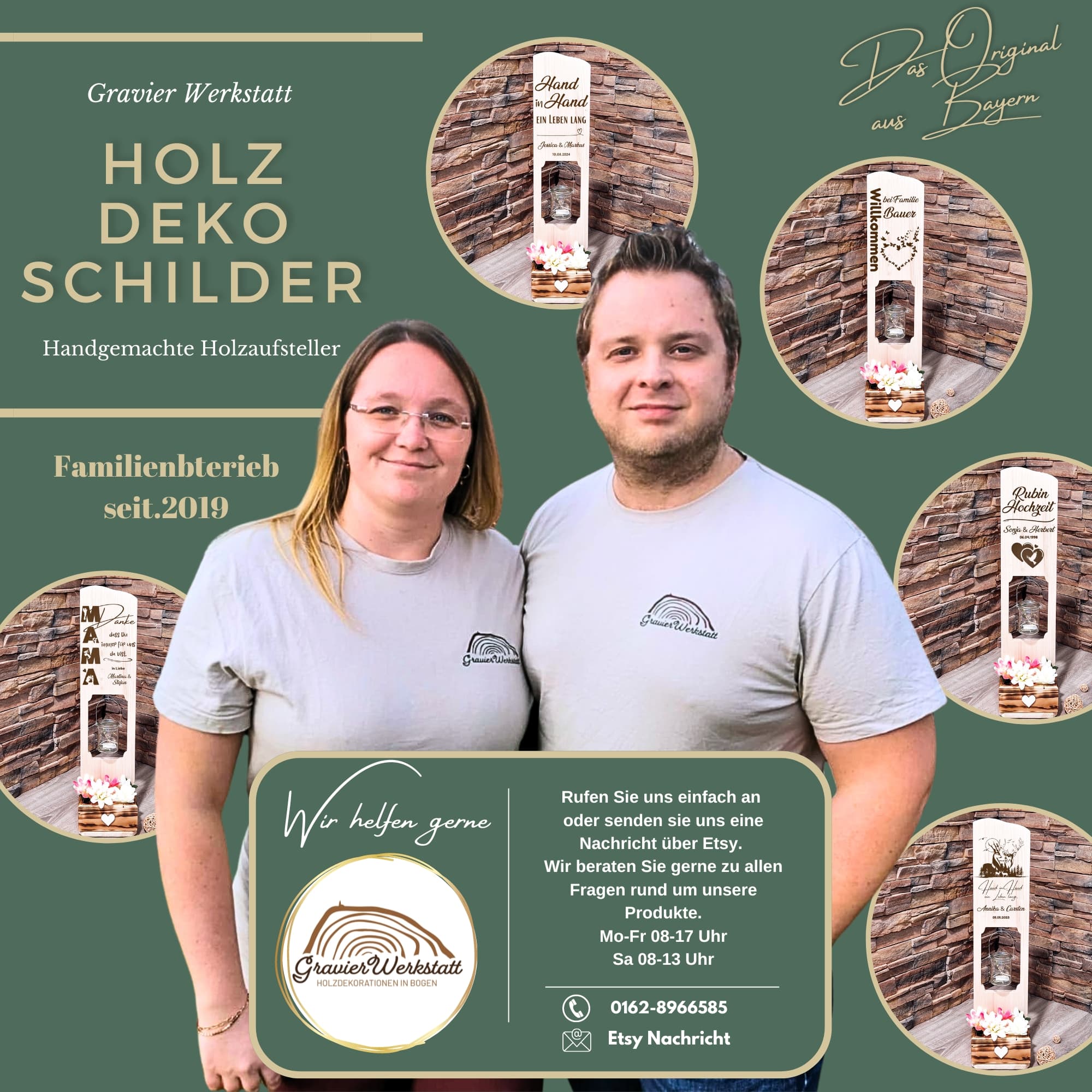 Holz Deko Schild - Geburtstagsgeschenk personalisiert mit Namen und dem Alter ( Jedes Alter)