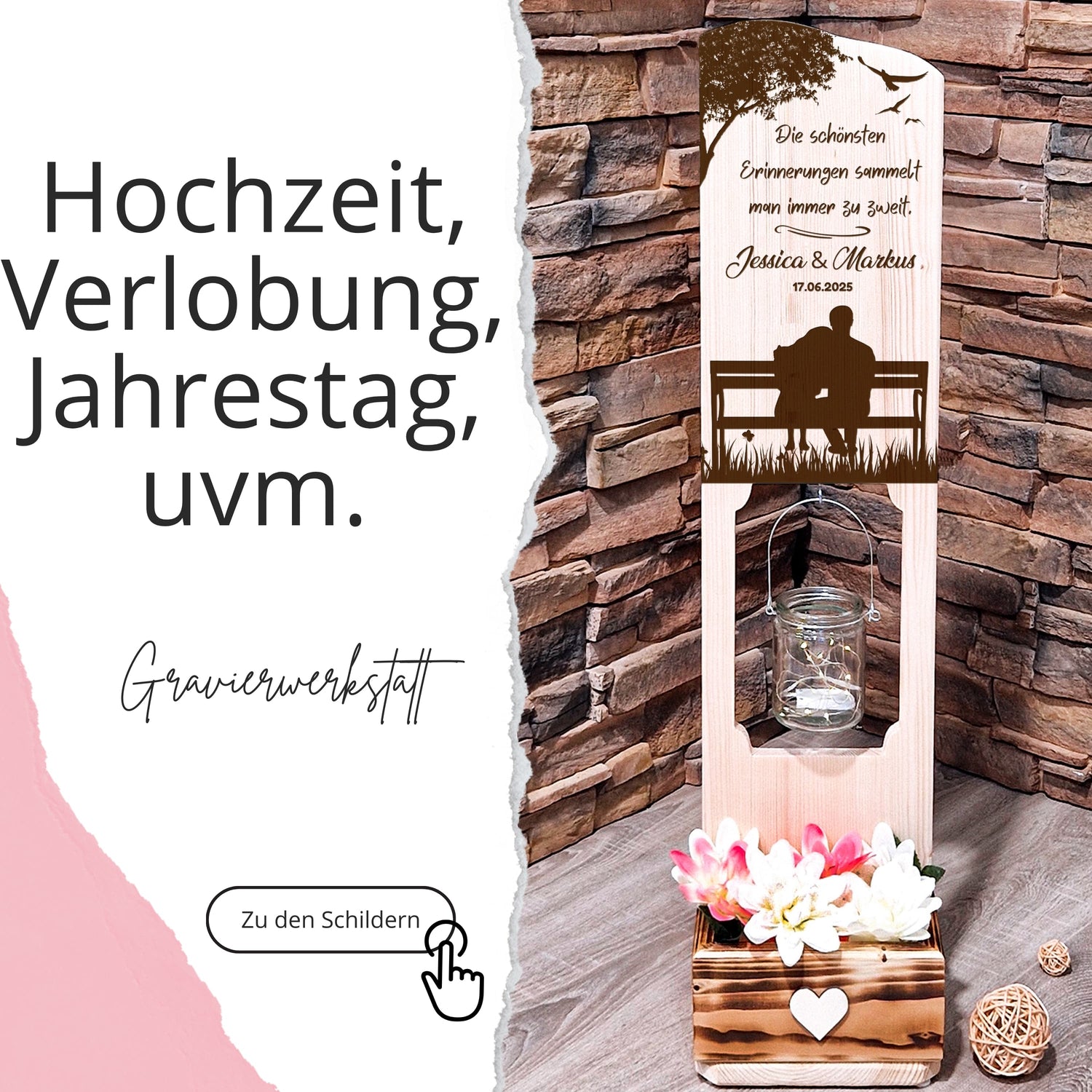 Holzschilder - Hochzeit