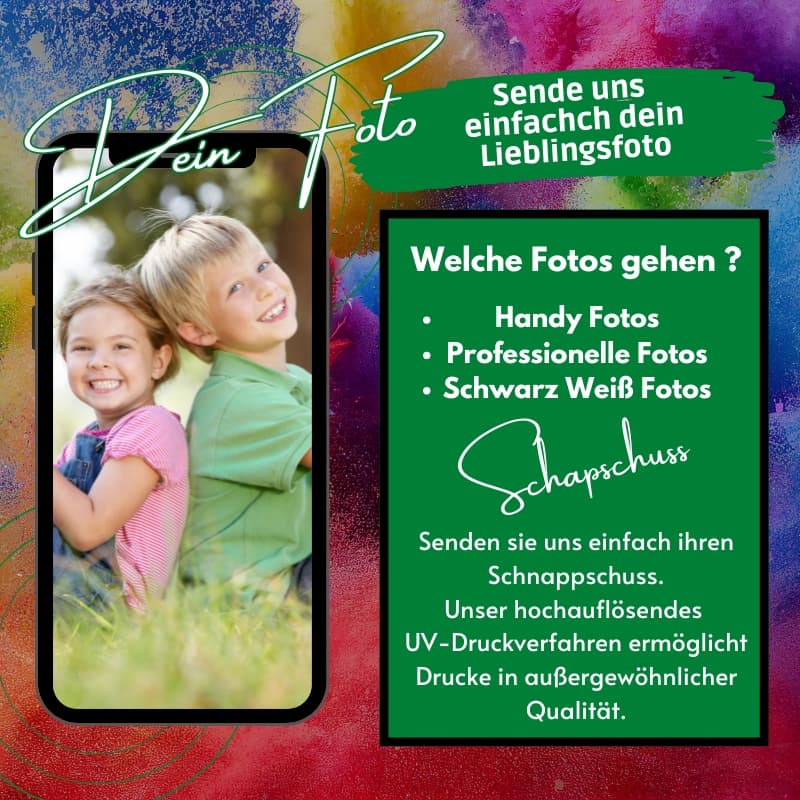 Holz Deko Schild - Holzaufsteller Geschenk für die Mama,mit einem Bild von den Kindern,und personalisiert mit ihren Namen