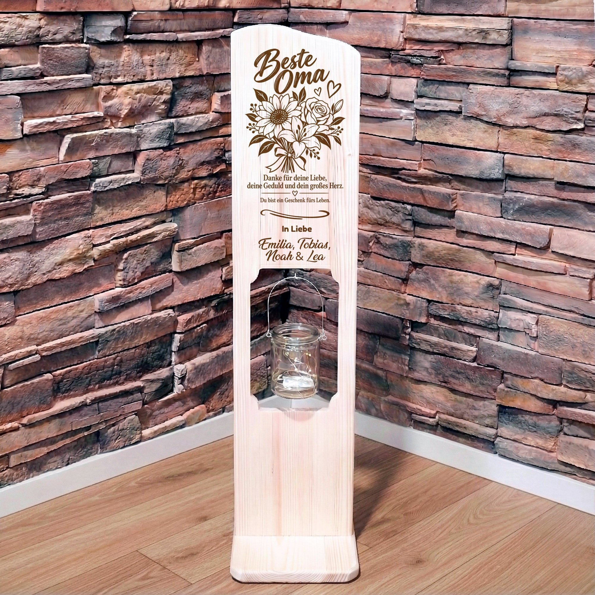 Holz Deko Schild Beste Oma – Personalisiertes Geschenk für Oma mit Lasergravur
